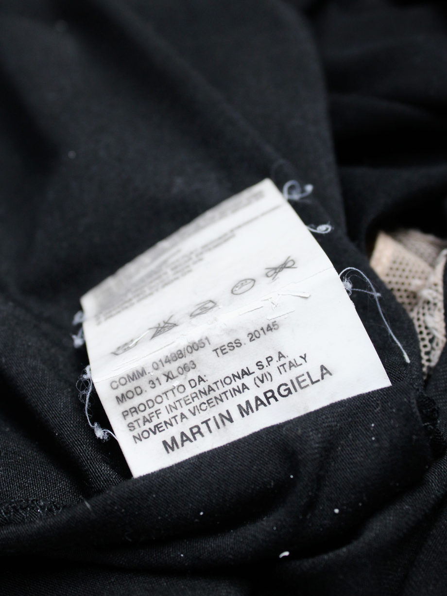 Maison Martin Margiela black floating top with mesh trim spring 2005 2545