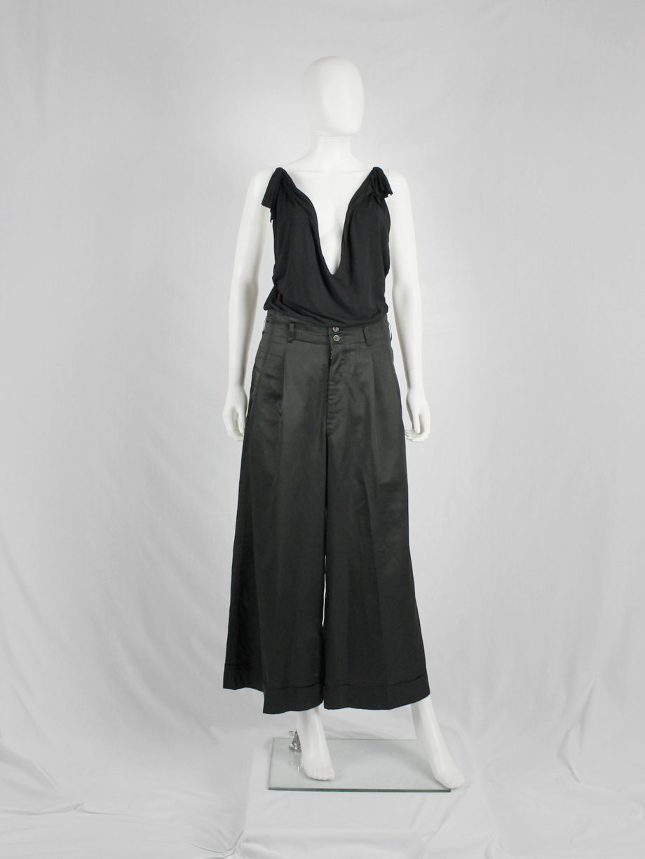 Maison Martin Margiela black floating tunic with invisible straps spring 2005 5851