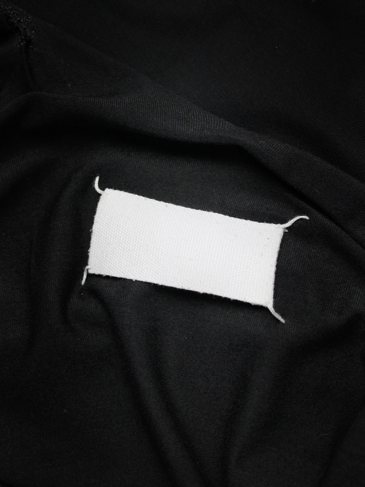 Maison Martin Margiela black floating tunic with invisible straps spring 2005 5927