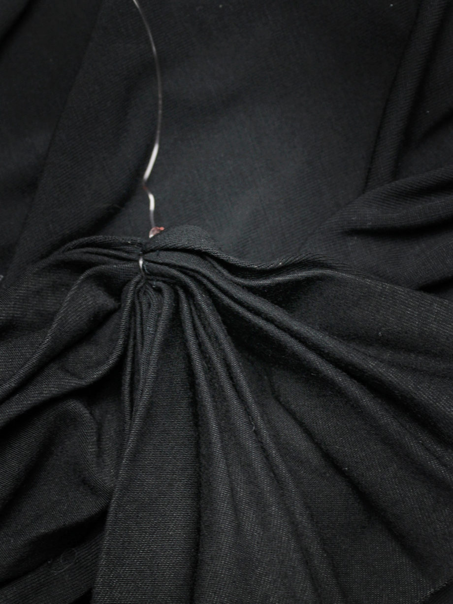Maison Martin Margiela black floating tunic with invisible straps spring 2005 5956