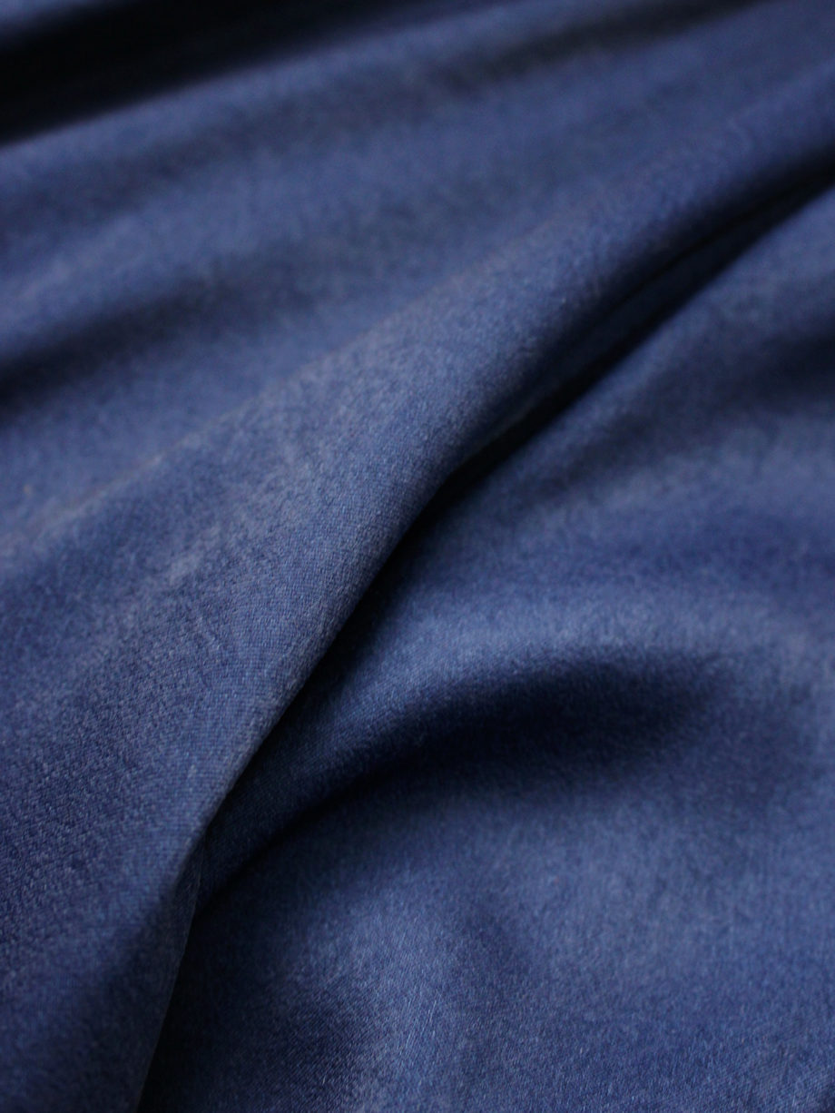 vaniitas Haider Ackermann blue maxi dress with leather band spring 2013 _6489