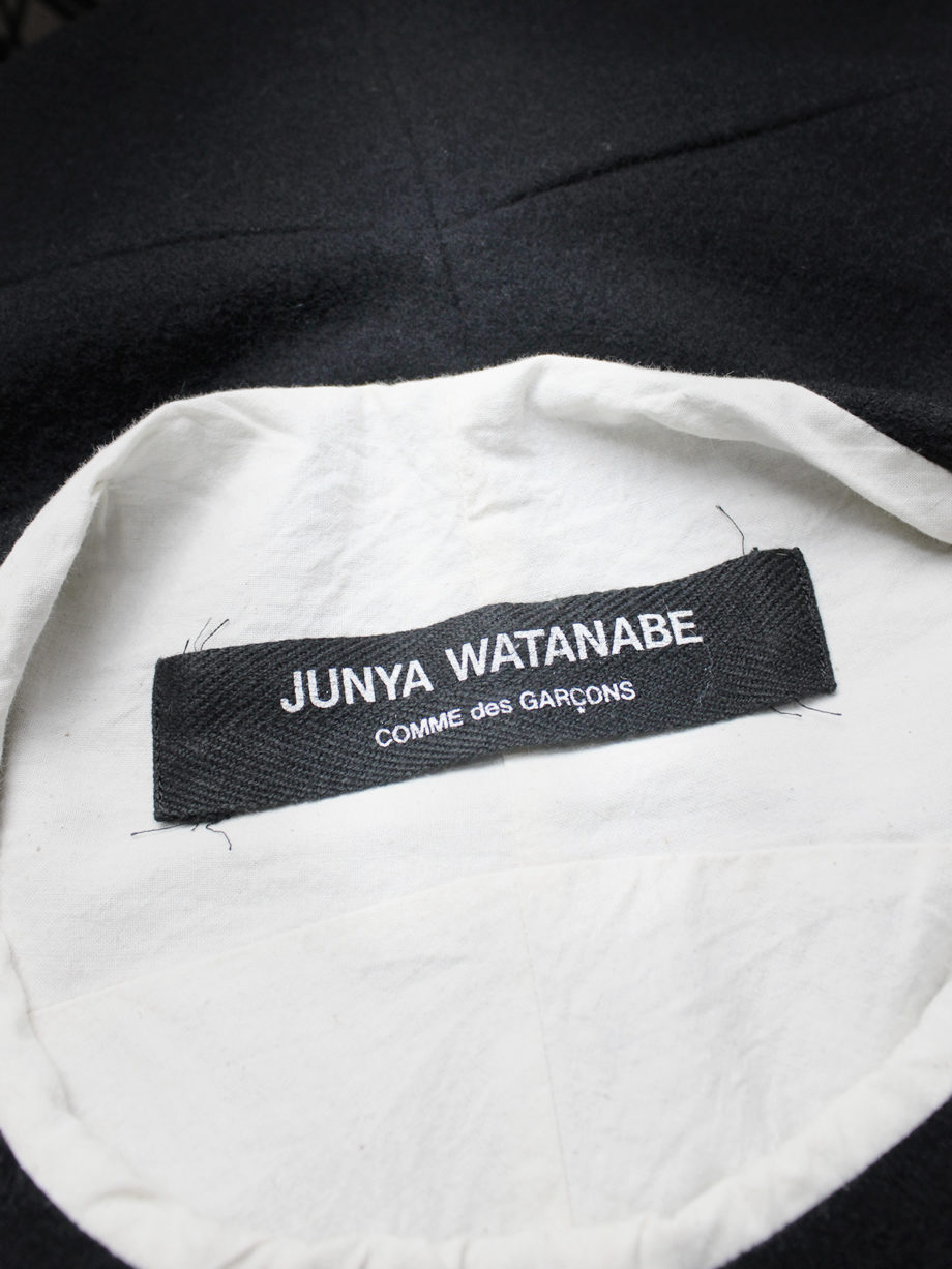 vaniitas Junya Watanabe black cocoon poncho with front slits fall 1996 _6143