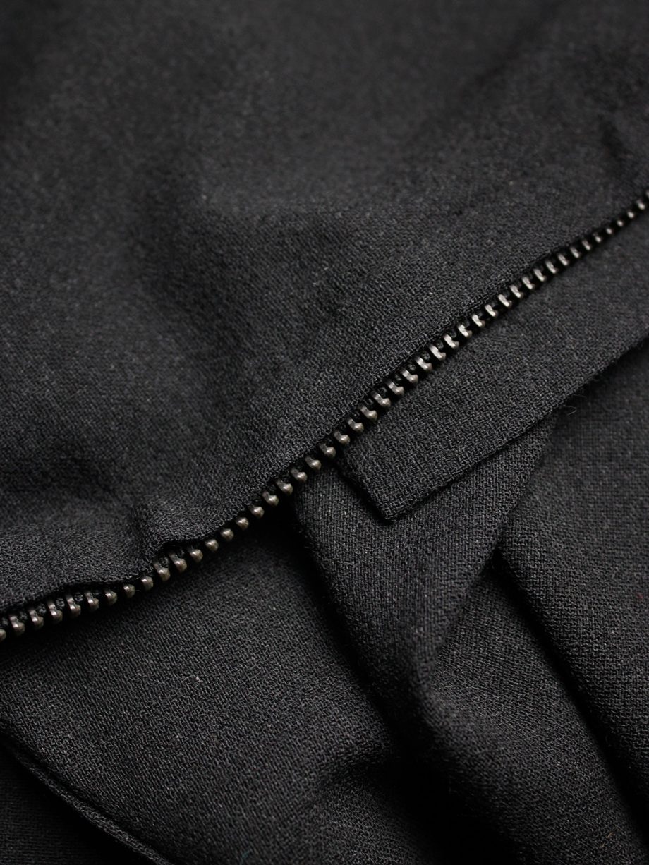 vaniitas vintage Ann Demeulemeester black asymmetric wrap dress 1481