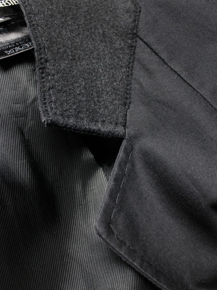 vaniitas vintage Ann Demeulemeester black blazer with rolled-up sleeves 2343