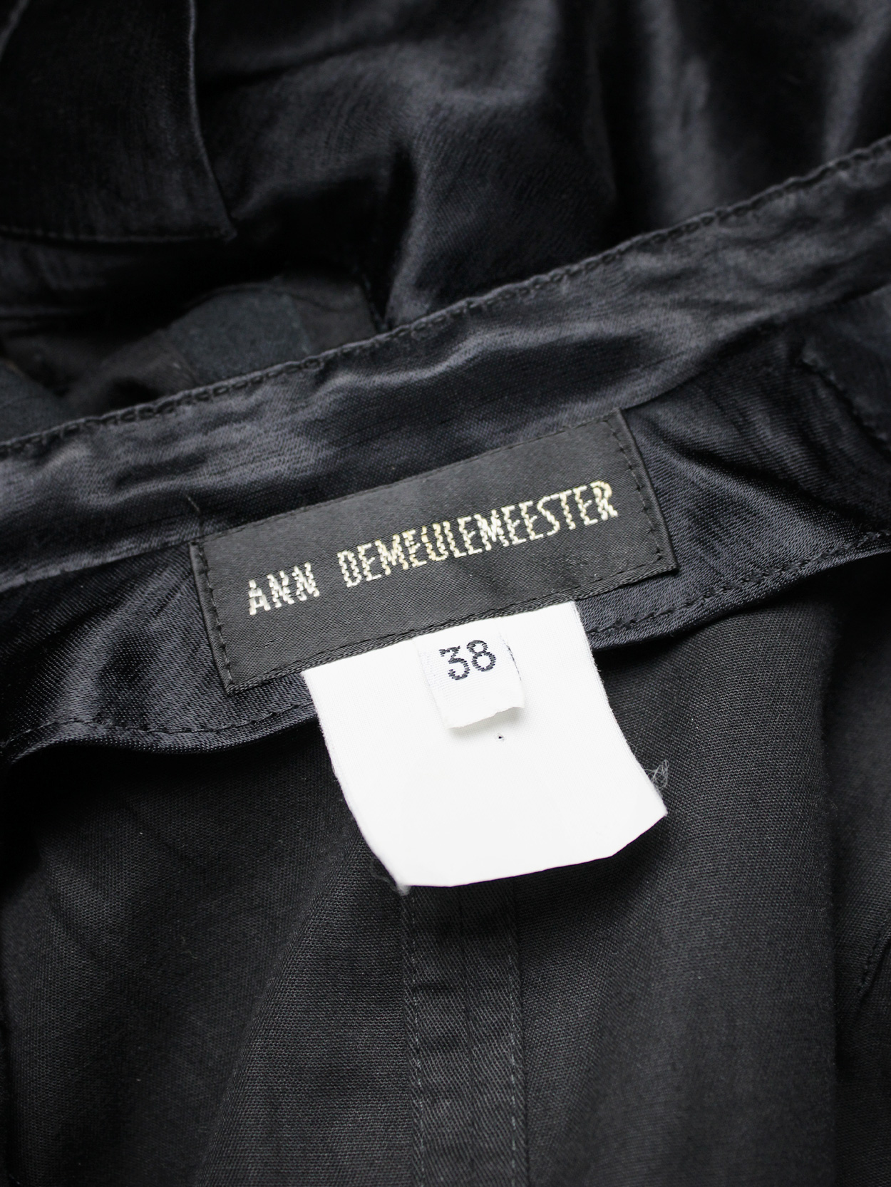 vaniitas vintage Ann Demeulemeester black victorian-style waistcoat with multiple button holes 3542