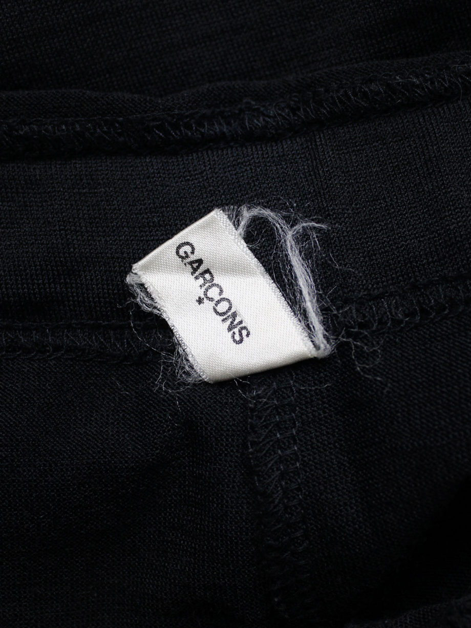 vaniitas vintage Comme des Garcons black jumpsuit with cape or bow at the back —1994 4102