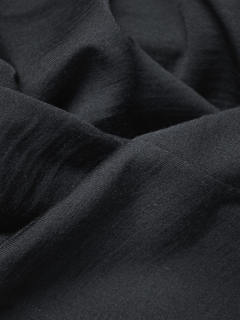 vaniitas vintage Comme des Garcons black jumpsuit with cape or bow at the back —1994 4117