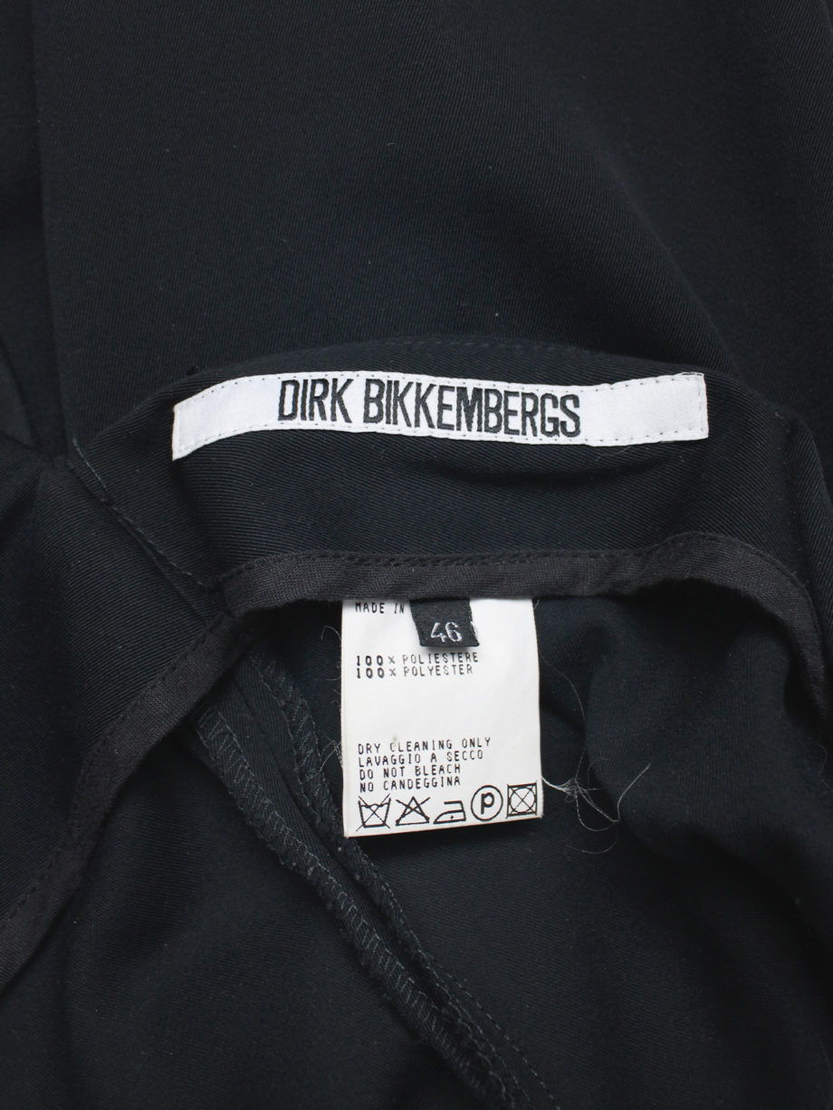 vaniitas vintage Dirk Bikkembergs dark blue trousers with semi-attached belt 1990s 90s archive 3611
