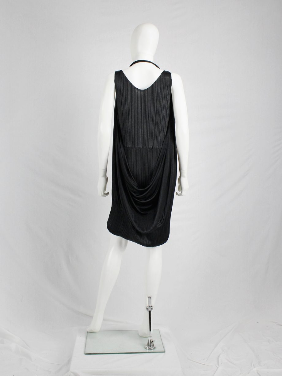 vaniitas vintage Issey Miyake Fete black double layered dress with fine pleats 1558