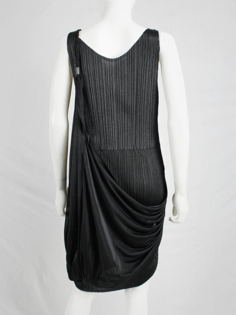 vaniitas vintage Issey Miyake Fete black double layered dress with fine pleats 1640