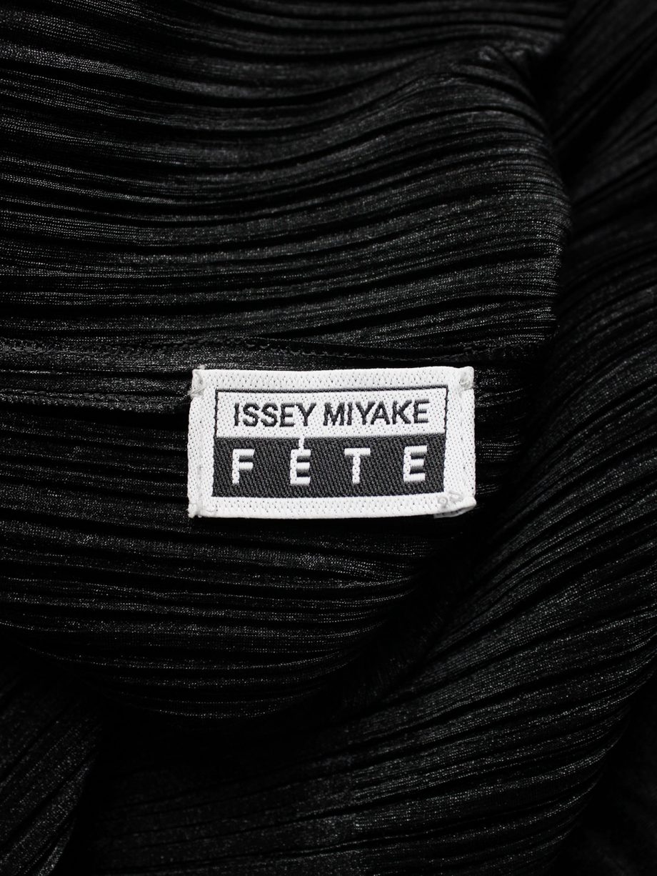 vaniitas vintage Issey Miyake Fete black double layered dress with fine pleats 1703