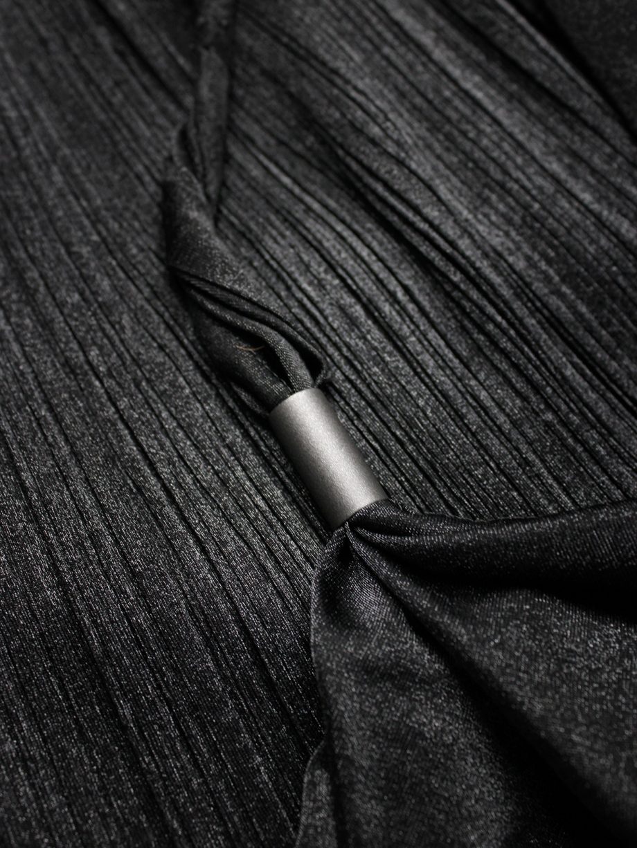 vaniitas vintage Issey Miyake Fete black double layered dress with fine pleats 1720
