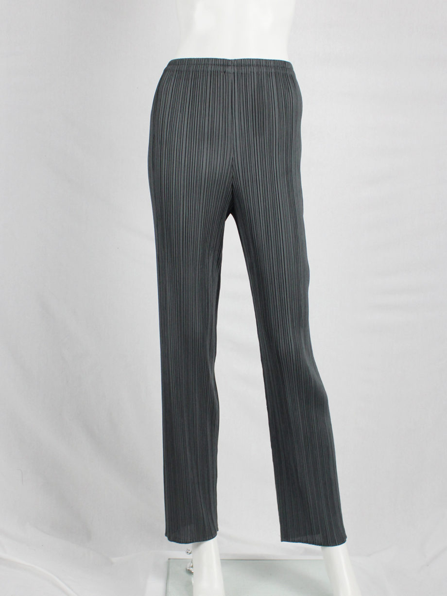 vaniitas vintage Issey Miyake Pleats Please grey trousers with fine pleats 3237
