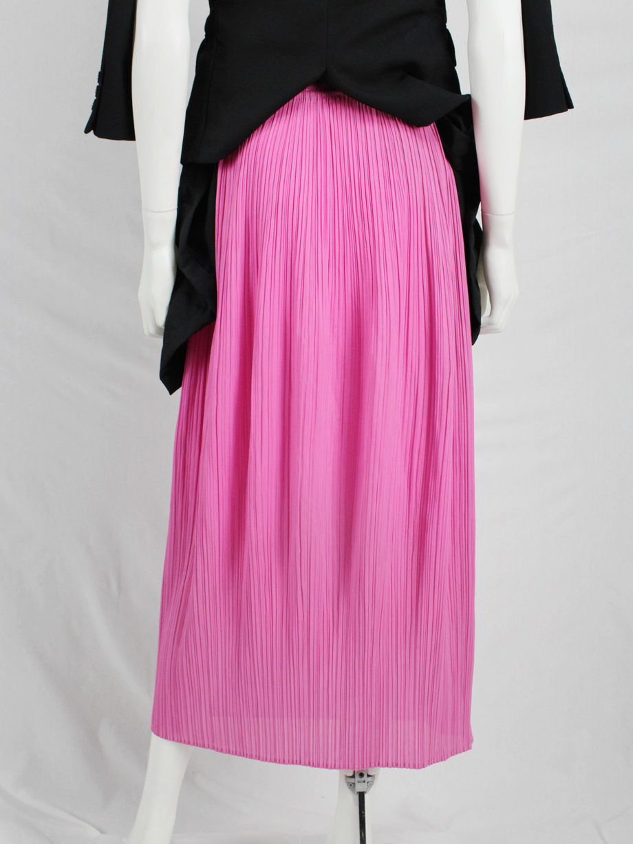 vaniitas vintage Issey Miyake Pleats Please hot pink maxi skirt skirt with fine vertical pleating 4150