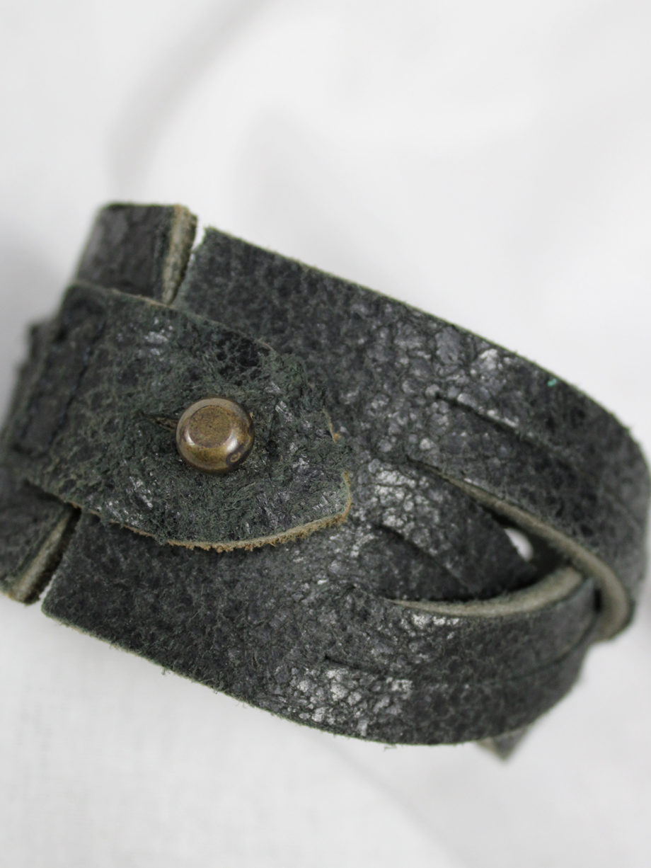 vaniitas vintage Maison Martin Margiela black braided leather bracelet spring 2007 4777