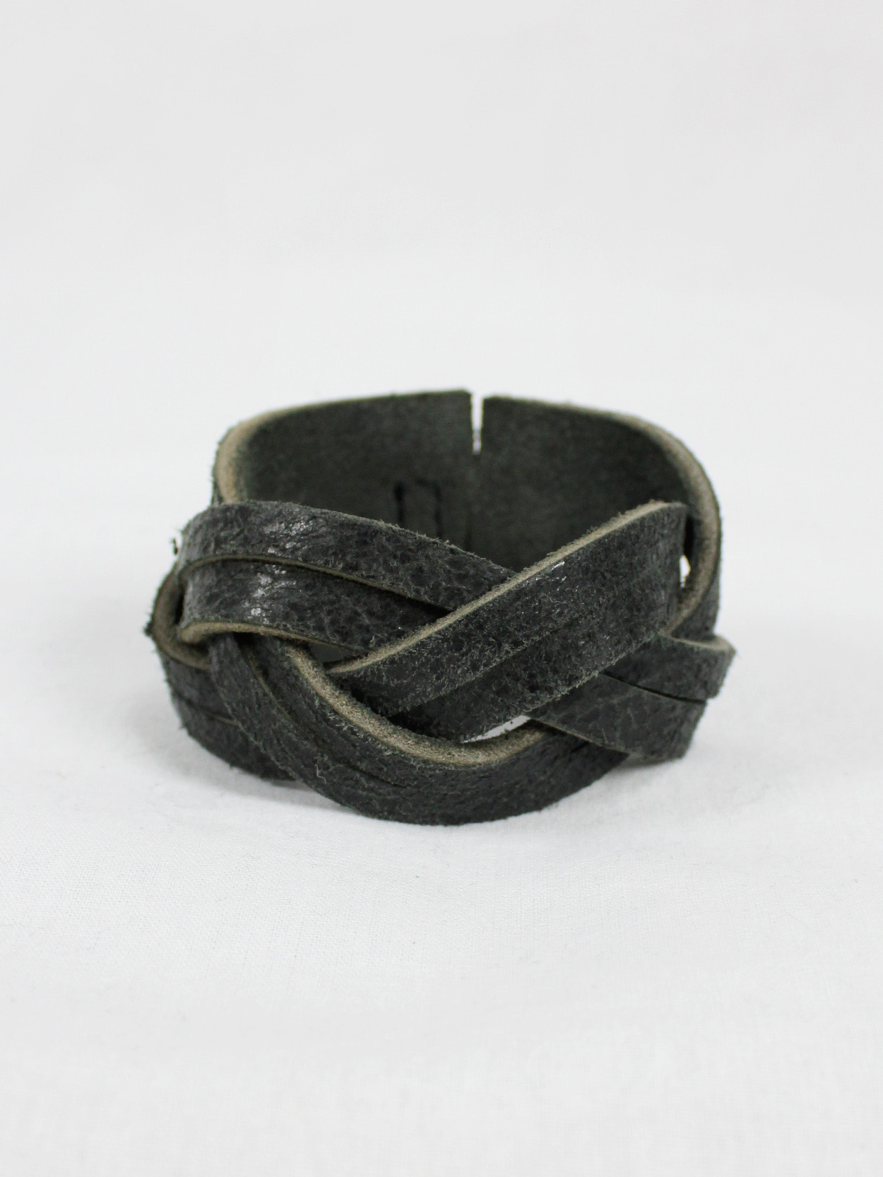 Maison Martin Margiela black braided leather bracelet — spring 2007 - V ...