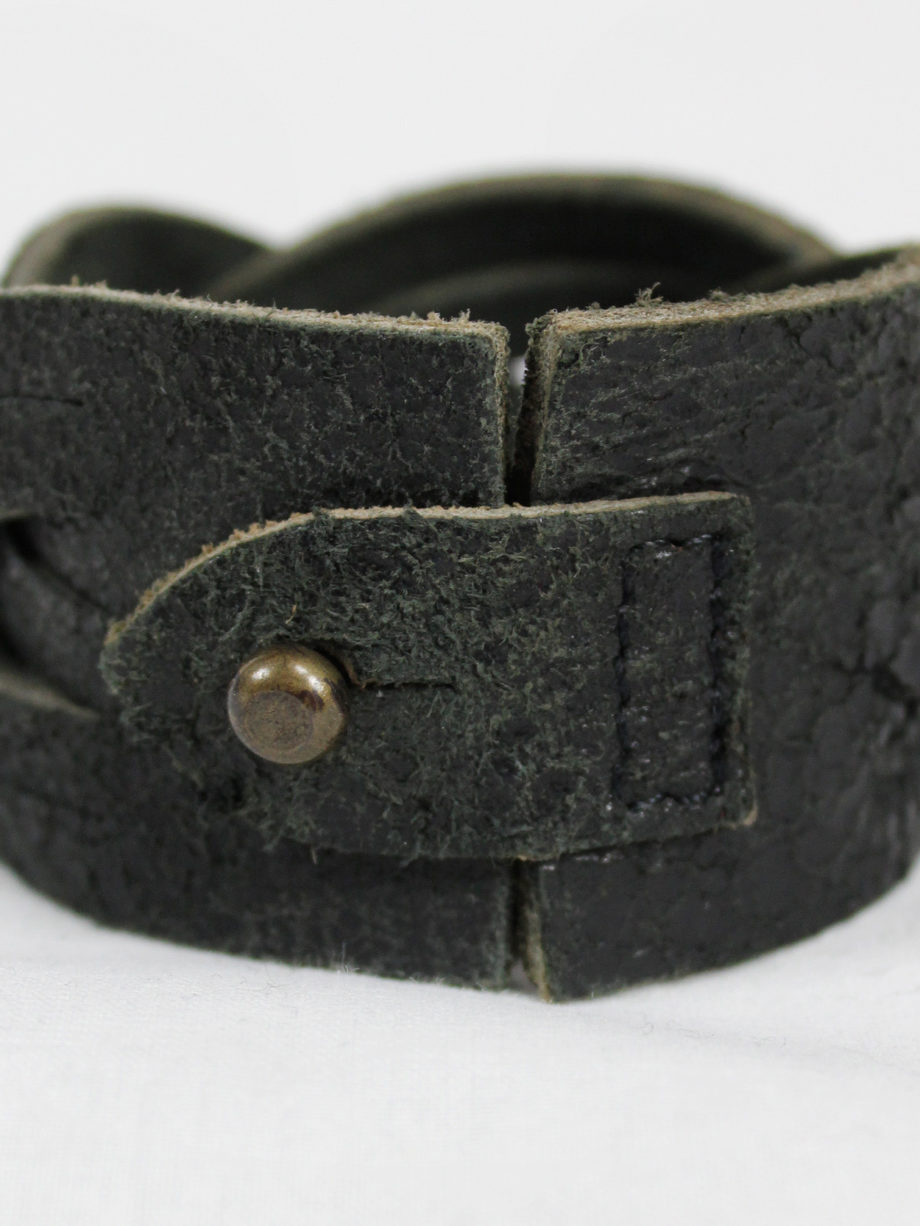 vaniitas vintage Maison Martin Margiela black braided leather bracelet spring 2007 4836