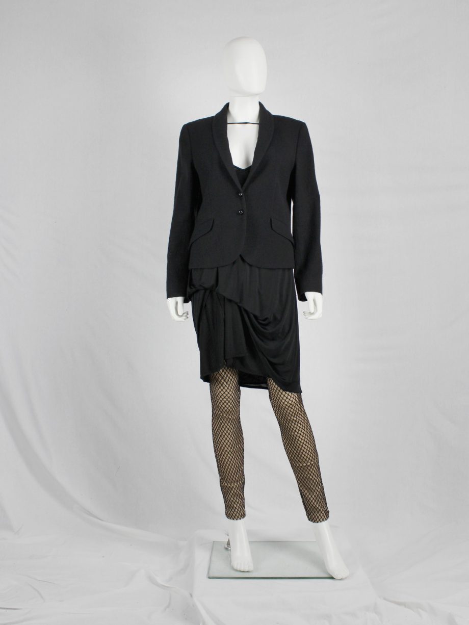 vaniitas vintage Maison Martin Margiela replica black tailored jacket of a ladies suit 9037