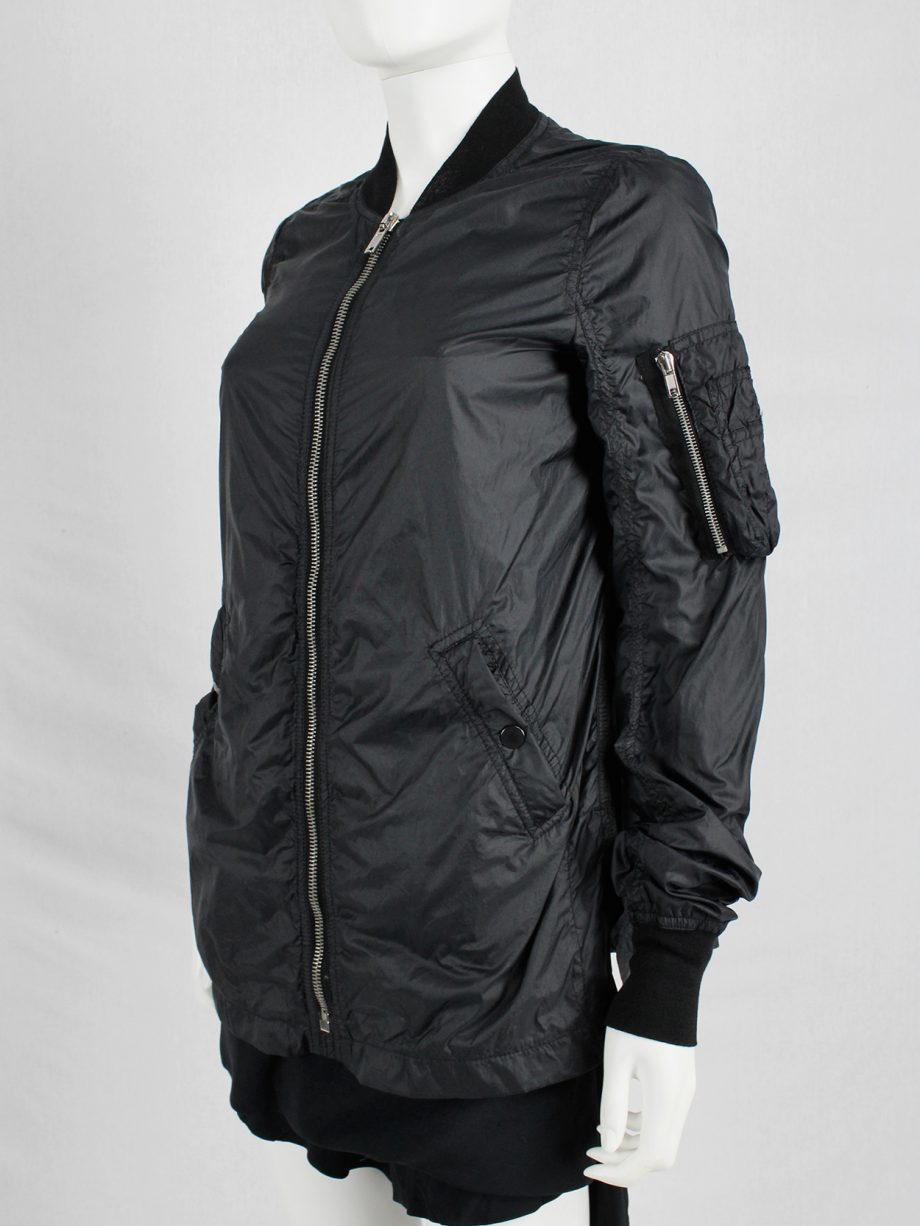 vaniitas vintage Rick Owens DRKSHDW black lightweight bomber jacket 1180