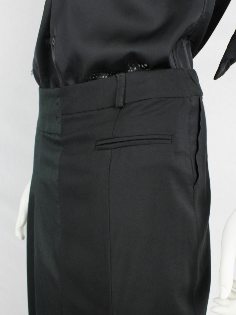 vaniitas vintage af Vandevorst black skirt made of two different skirts spring 2008 2202