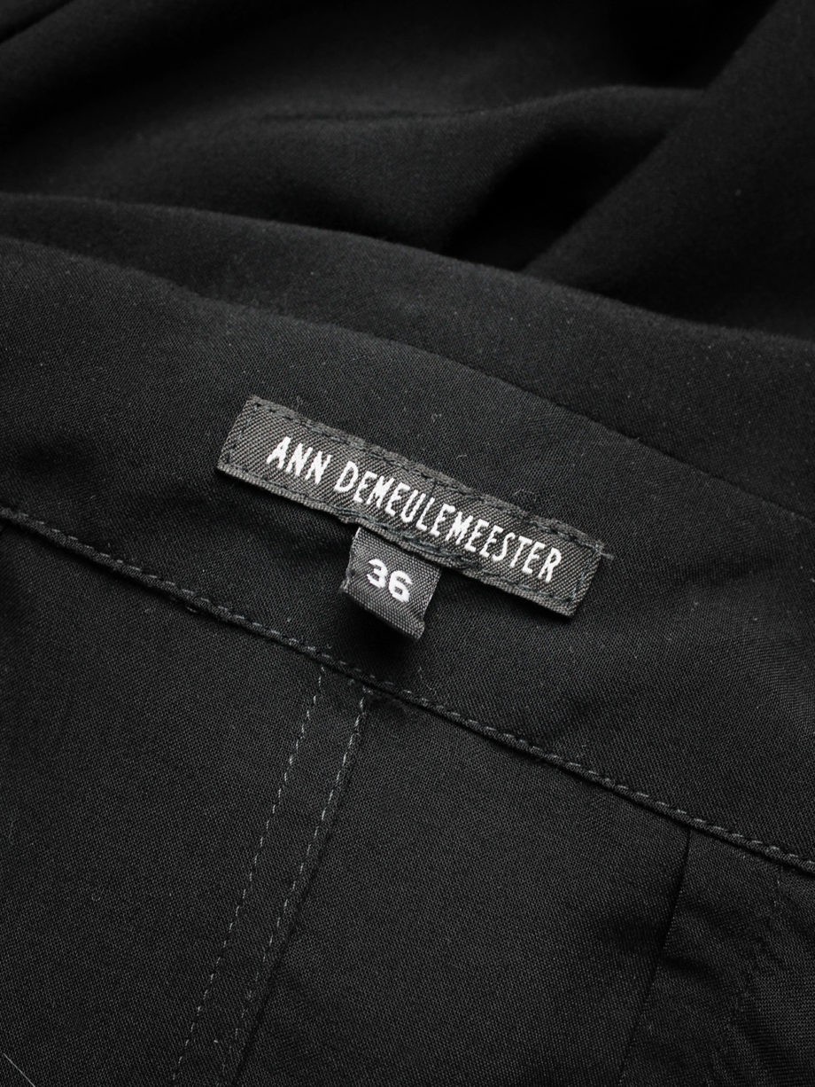 Ann Demeulemeester black batwing shirt with tassel belt fall 2013 9927
