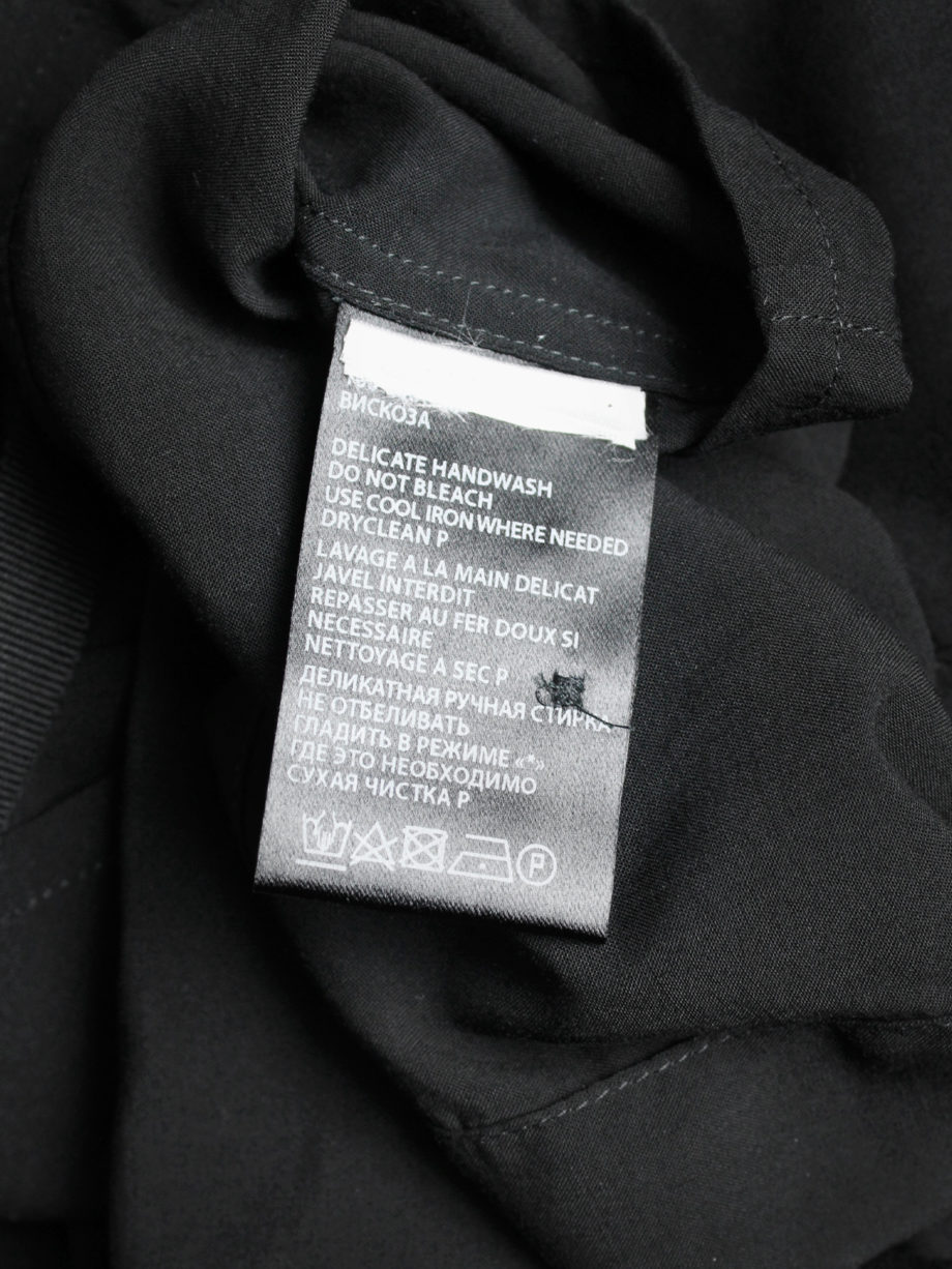 Ann Demeulemeester black batwing shirt with tassel belt fall 2013 9938