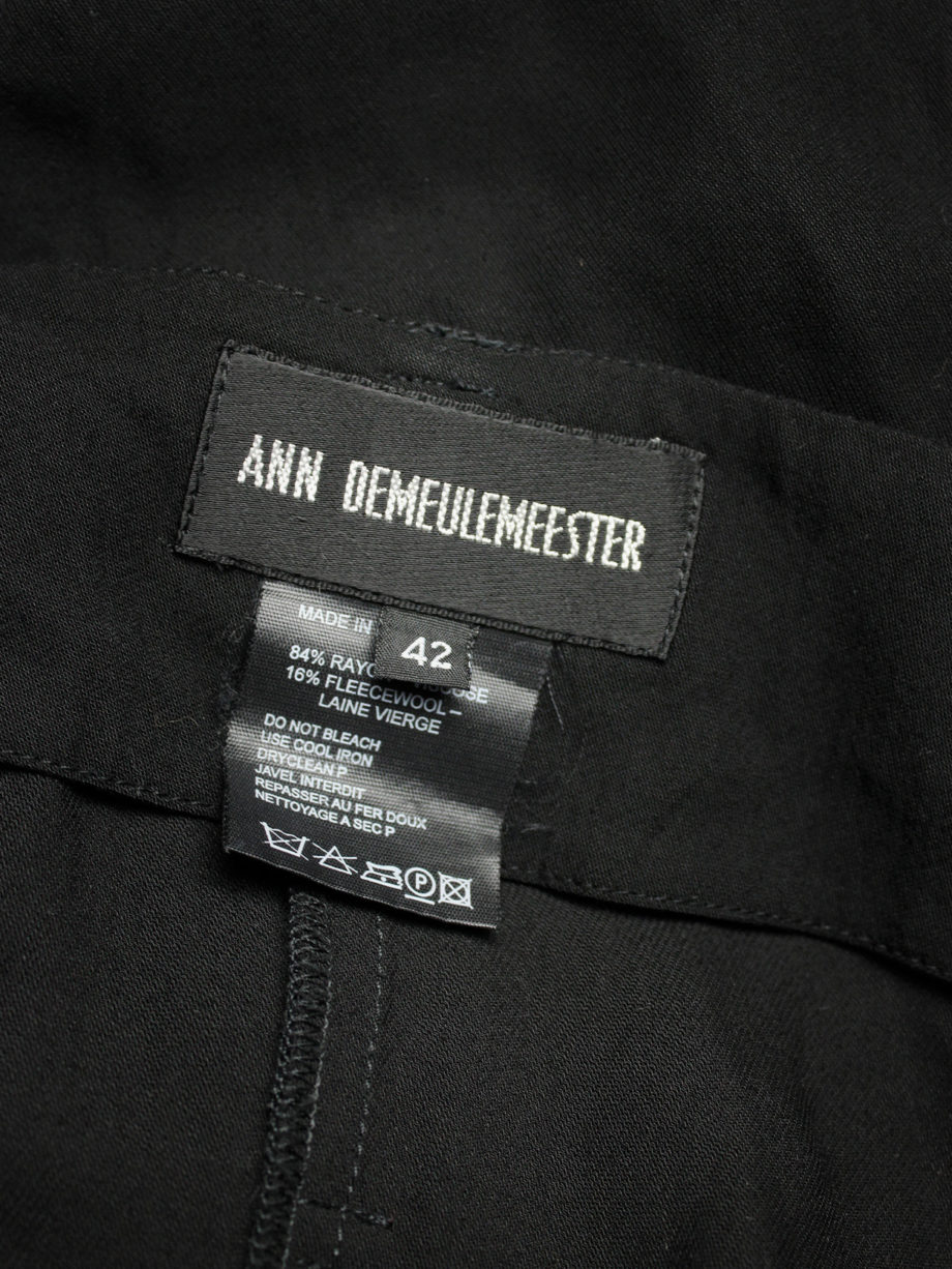 vaniitas Ann Demeulemeester black skirt with two belt straps spring 2003 6859