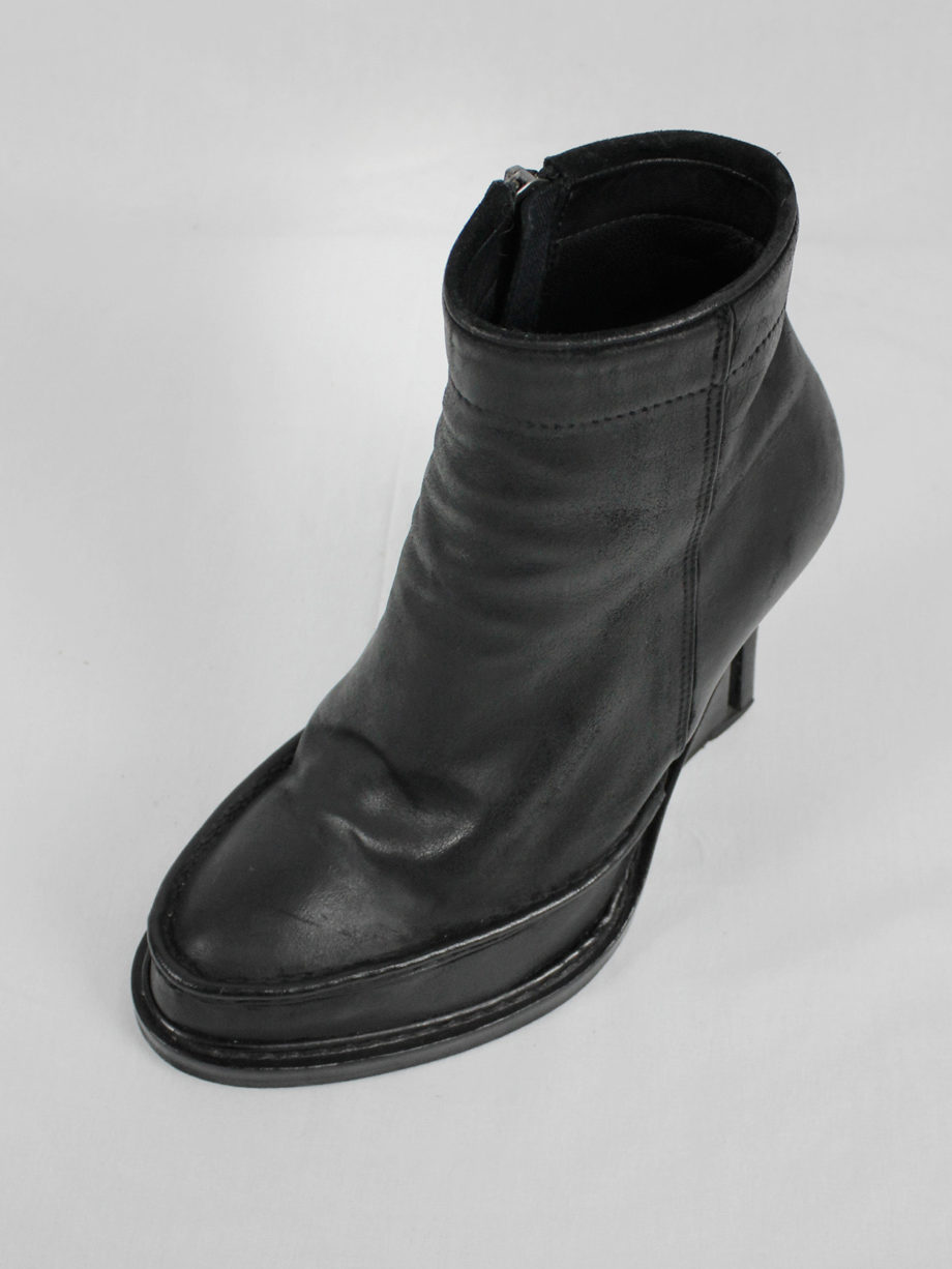 vaniitas Ann Demeulemeester black slit wedge boots fall 2010 6316