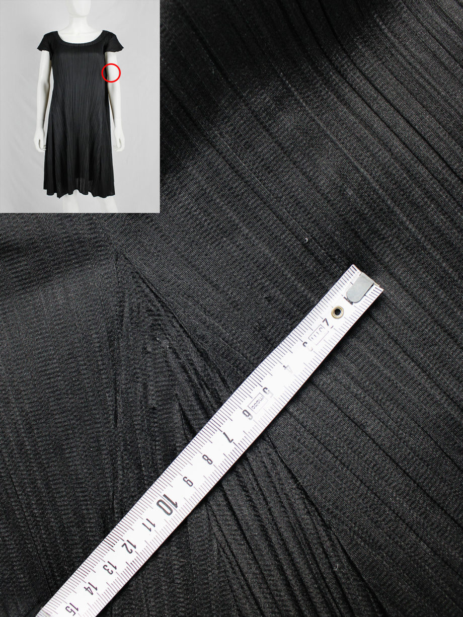 vaniitas Issey Miyake Pleats Please black babydoll dress with fine pleats 3209