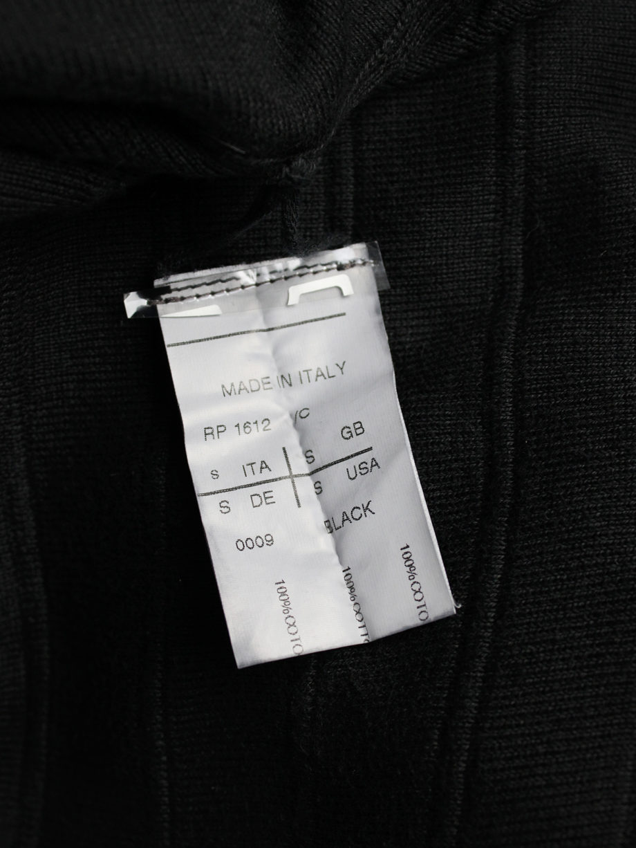 vaniitas Rick Owens RELEASE black floor-length cardigan with holes along the sleeves spring 2010 0255