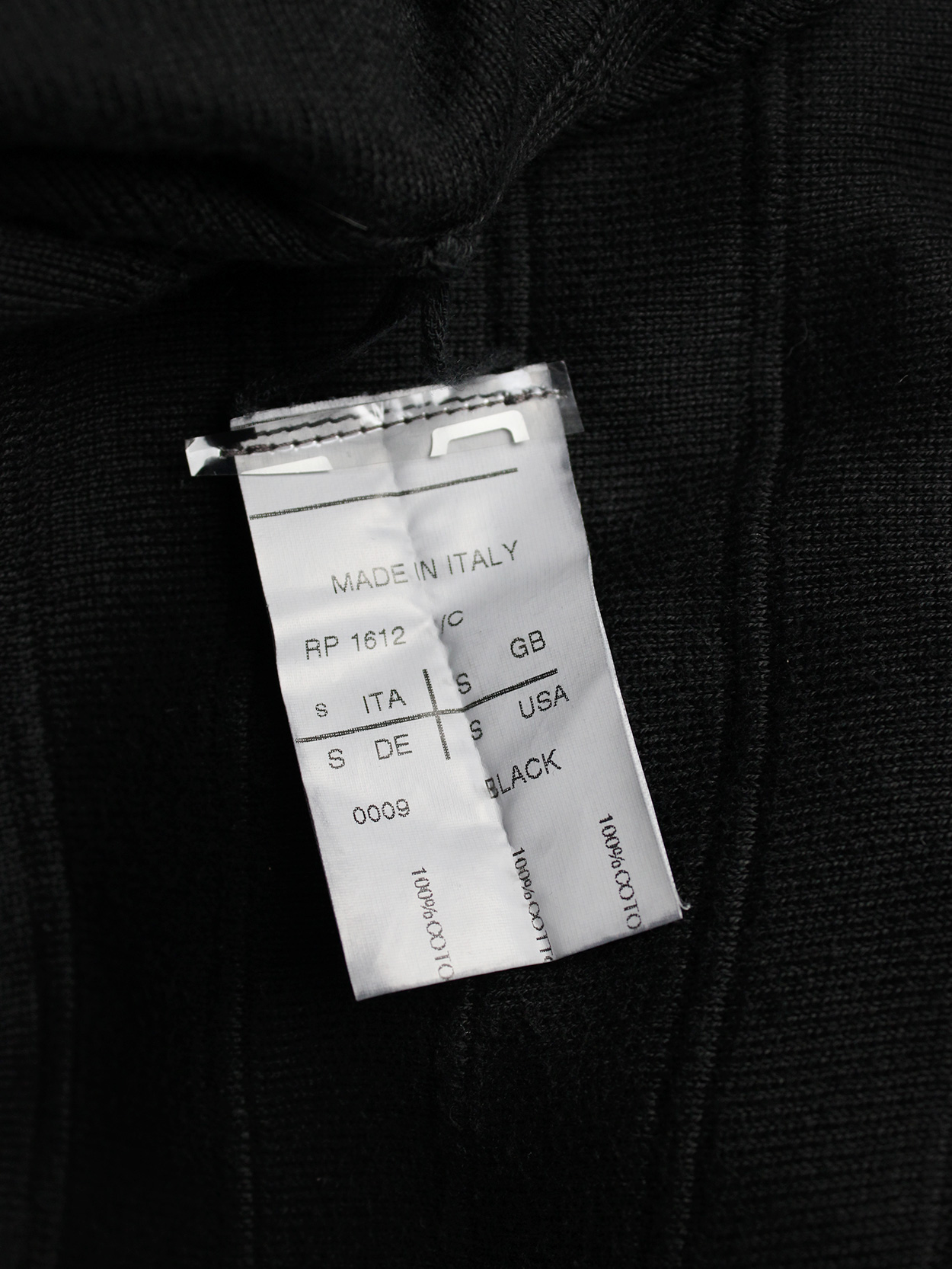 Rick Owens RELEASE black floor-length cardigan with holes along the ...