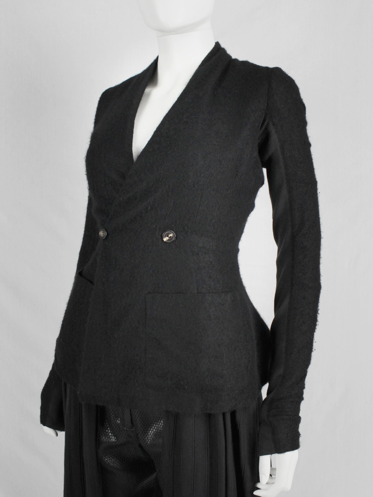 Rick Owens black minimalist blazer with tailored wider hips - V A N II ...