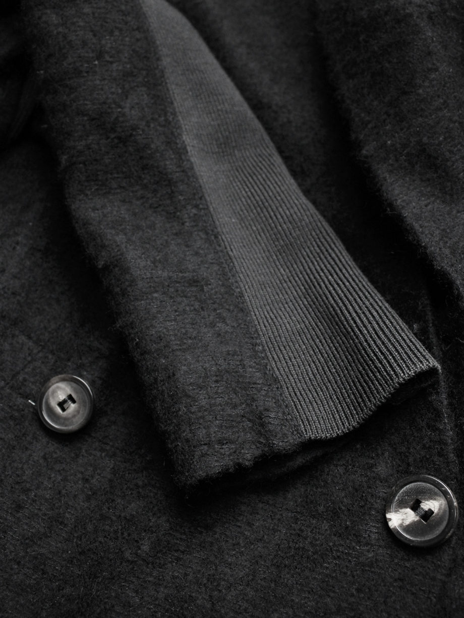 vaniitas Rick Owens black minimalist blazer with tailored wider hips 0081