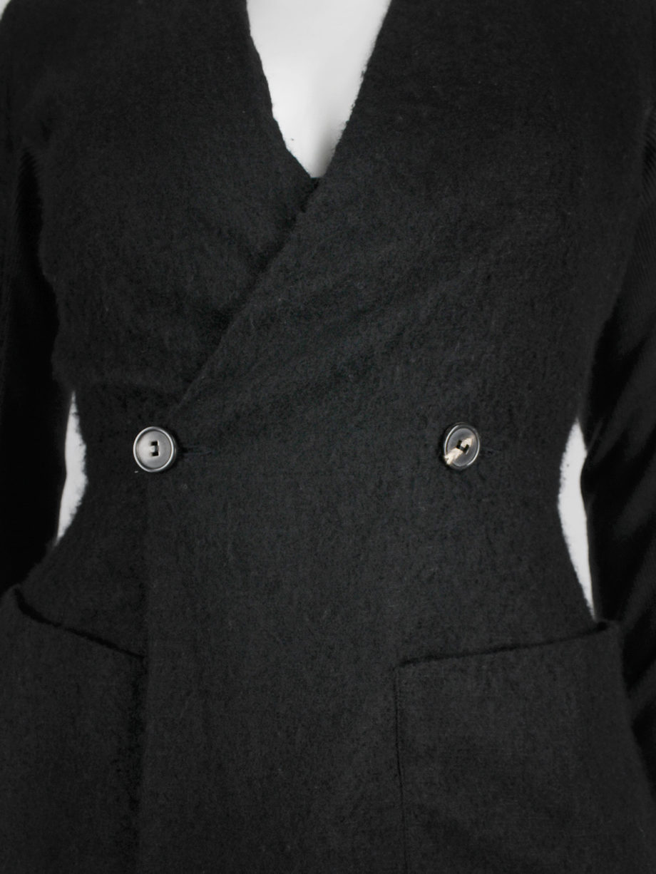 vaniitas Rick Owens black minimalist blazer with tailored wider hips 9968