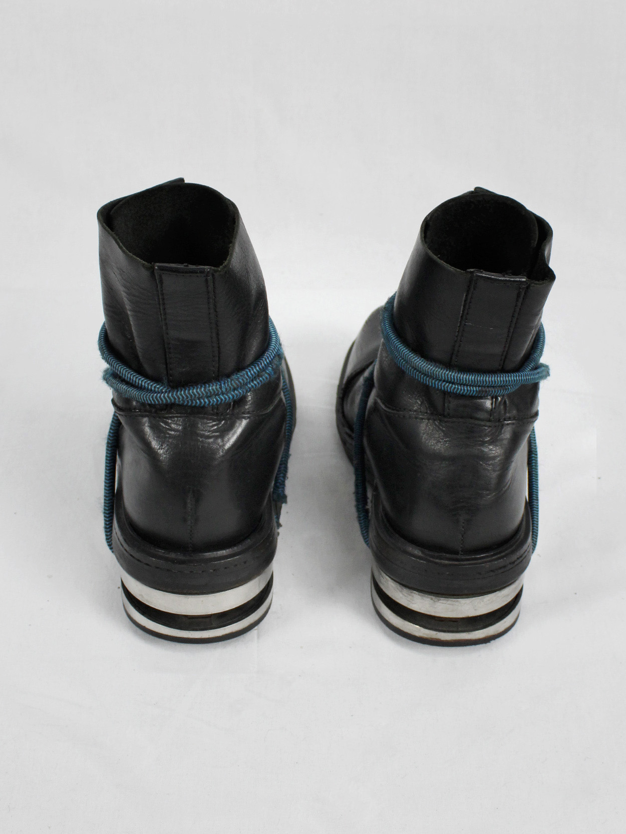 Dirk Bikkembergs black mountaineering boots with blue elastic (41 ...