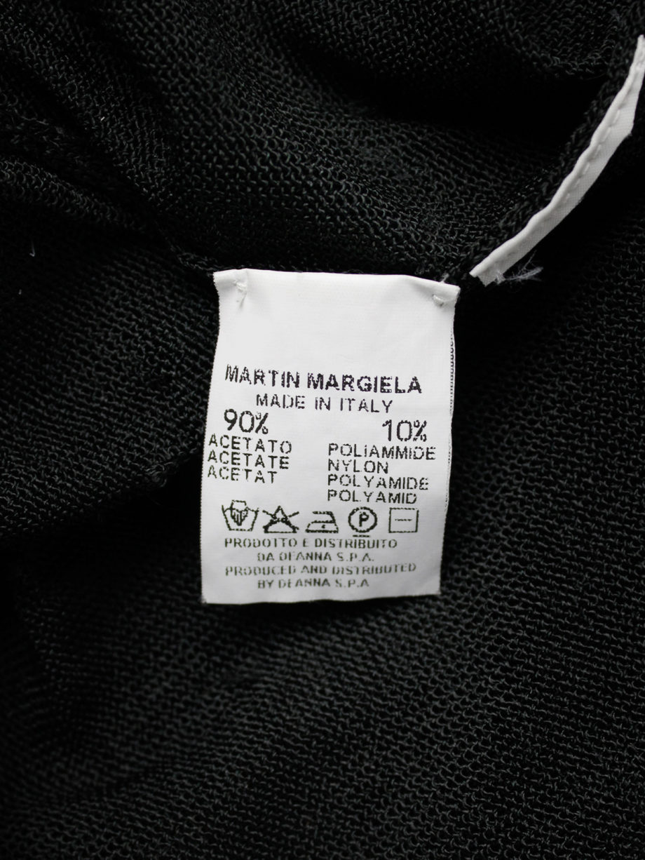 vaniitas vintage Maison Martin Margiela black double layered cardigan spring 2003 5233