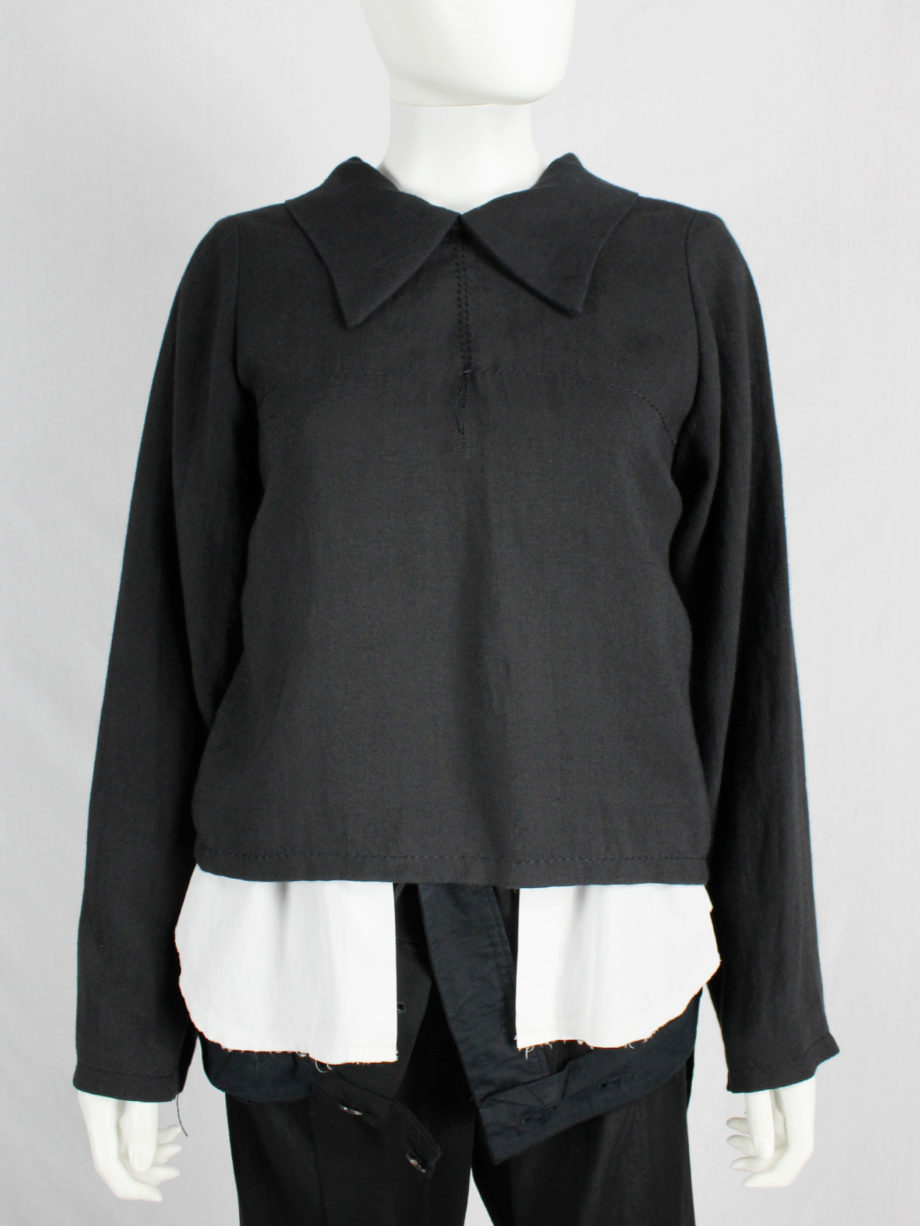 vaniitas vintage Maison Martin Margiela black jacket reproduced from a doll’s wardrobe — spring 1999 7334