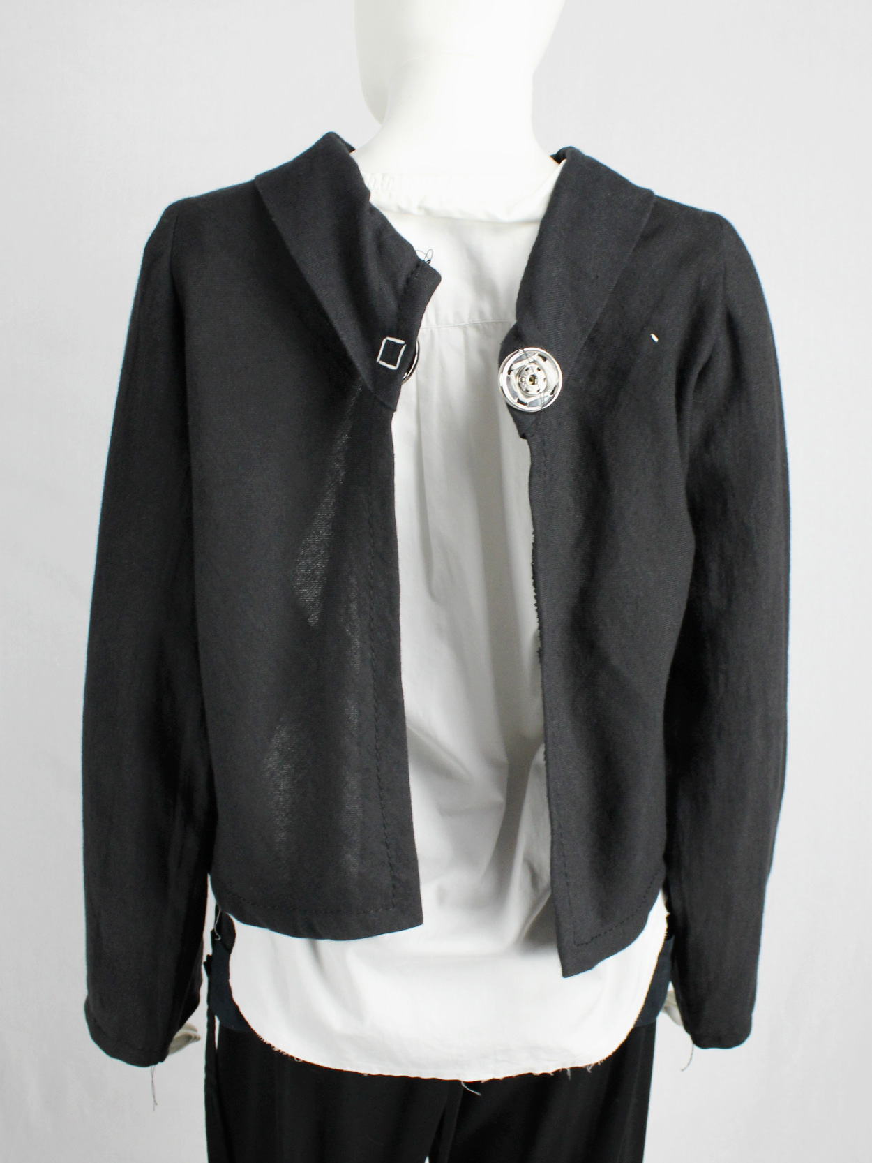 vaniitas vintage Maison Martin Margiela black jacket reproduced from a doll’s wardrobe — spring 1999 7441