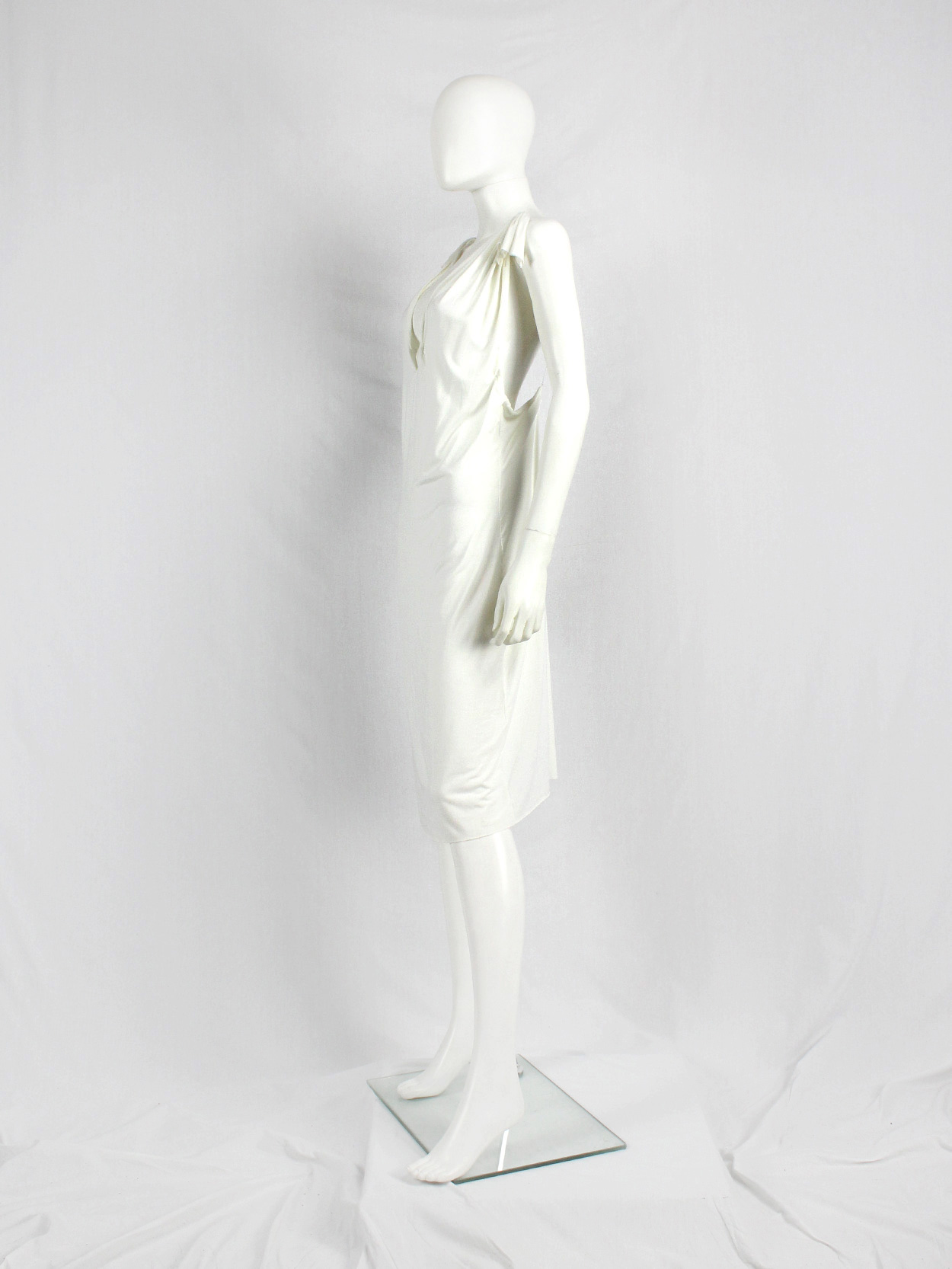 Maison Martin Margiela white floating dress with invisible straps — spring  2005 - V A N II T A S