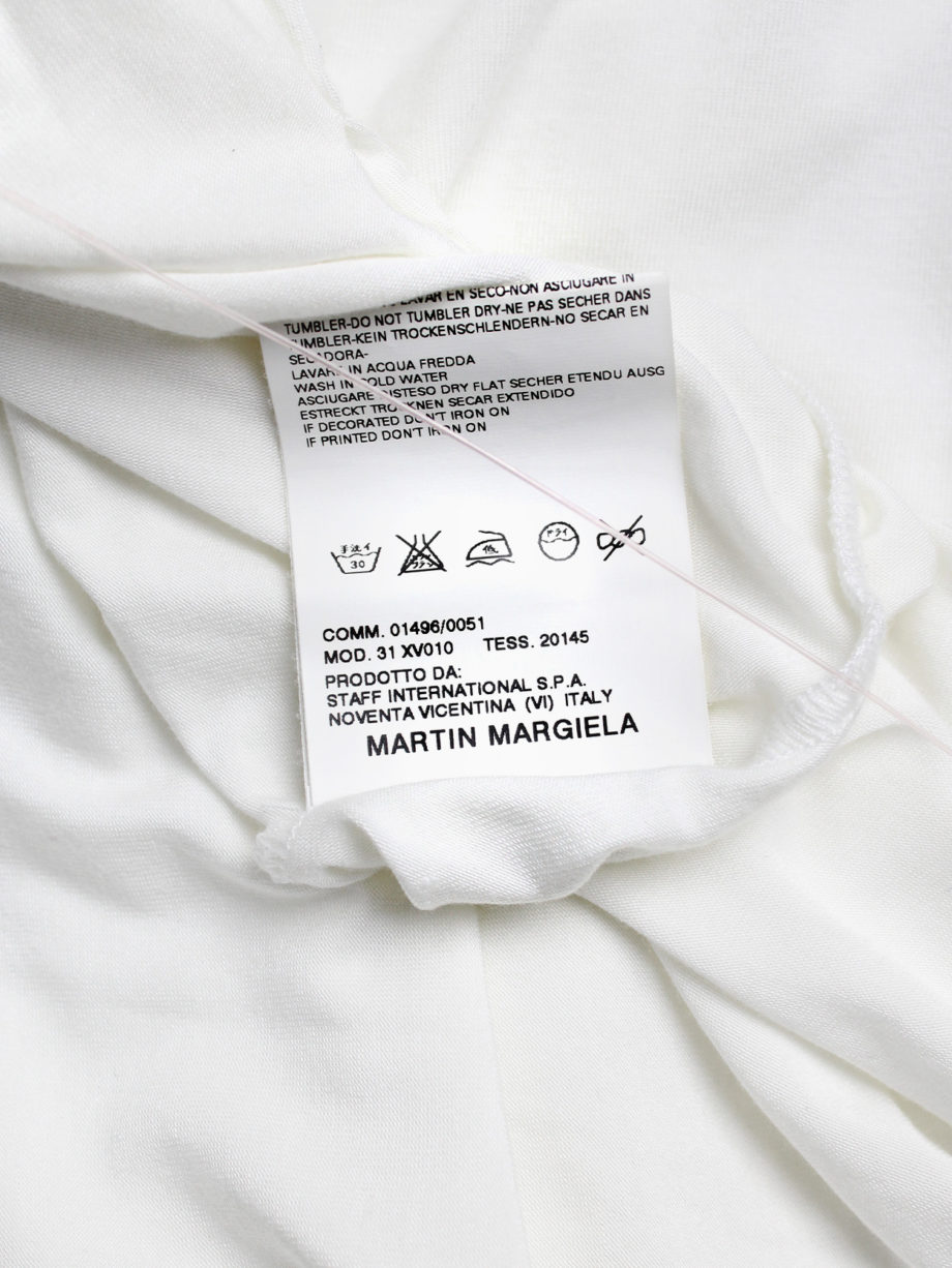 vaniitas vintage Maison Martin Margiela white floating dress with invisible straps spring 2005 6613