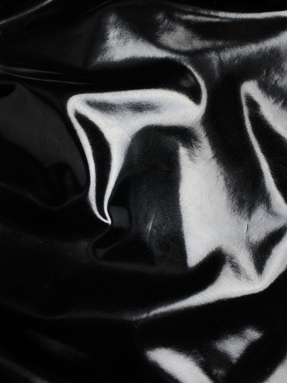 vaniitas vintage A.F. Vandevorst black latex bodysuit with turtleneck and long sleeves fall 2017 couture 0949