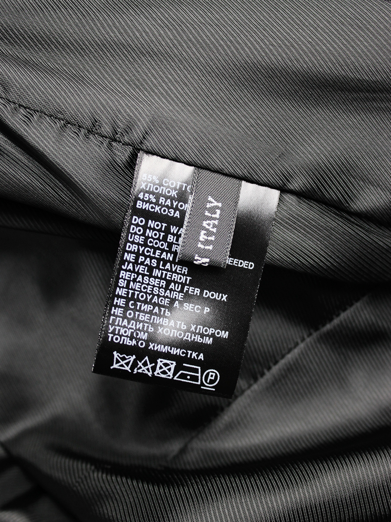 vaniitas vintage Ann Demeulemeester black raincoat with zip-off panels fall 2011 8324