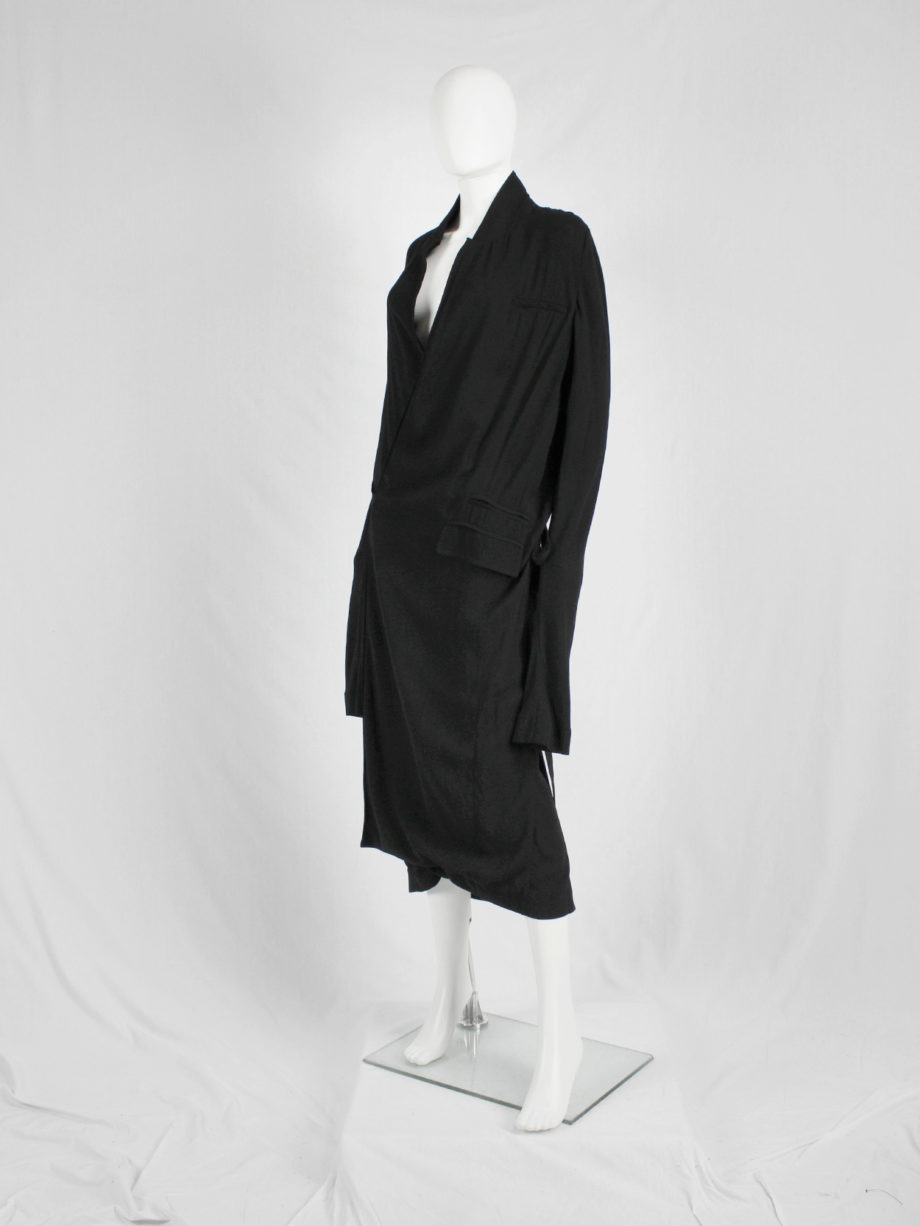 vaniitas vintage Haider Ackermann black minimalist dress or maxi cardigan 8431