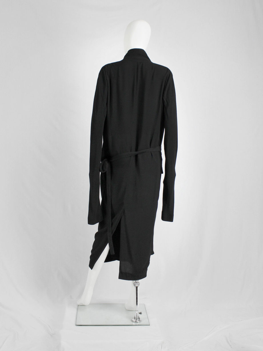 vaniitas vintage Haider Ackermann black minimalist dress or maxi cardigan 8440
