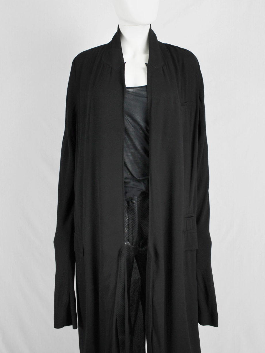 vaniitas vintage Haider Ackermann black minimalist dress or maxi cardigan 8481