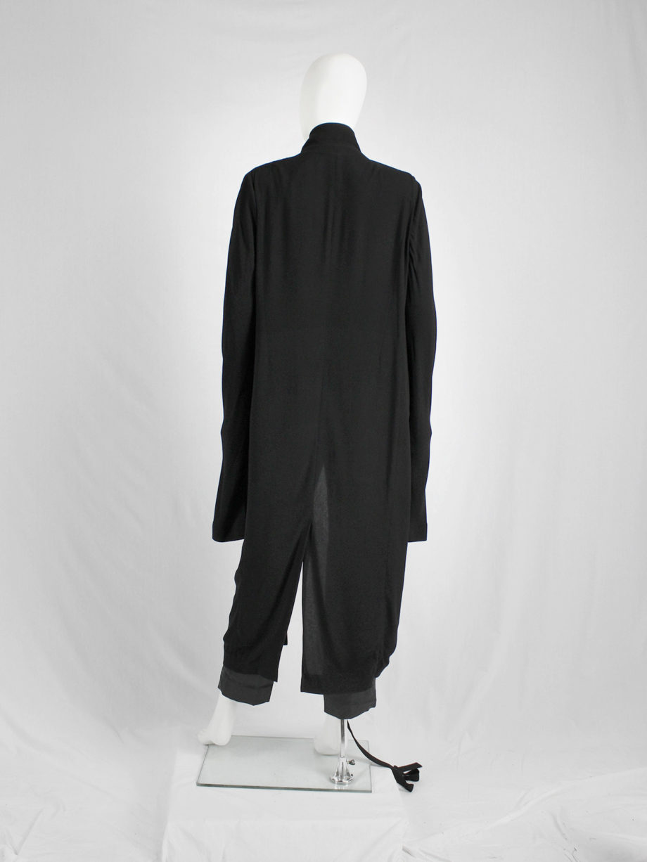 vaniitas vintage Haider Ackermann black minimalist dress or maxi cardigan 8524