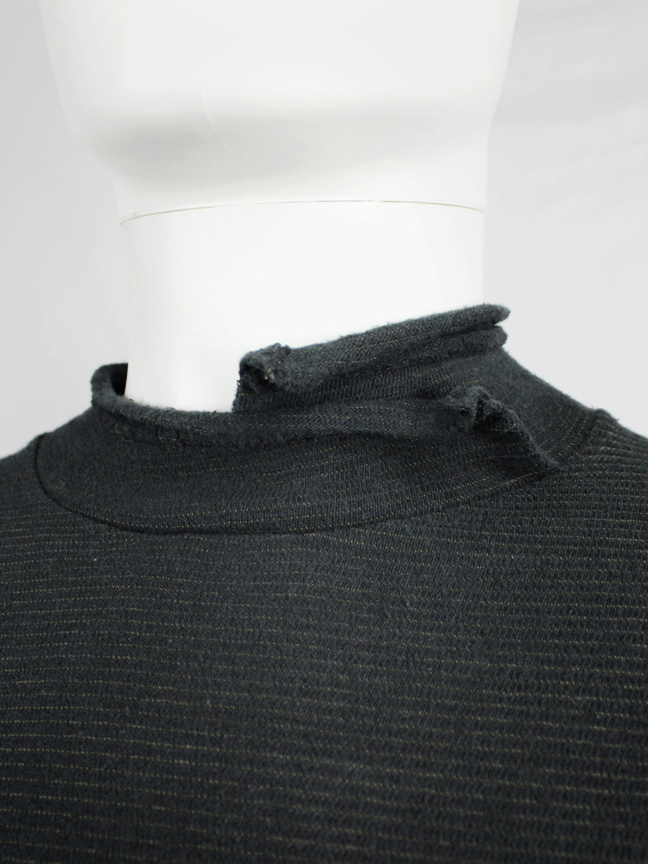 vaniitas vintage Yohji Yamamoto Y’s for men black jumper with deconstructed neckline 1990s 90s 1266