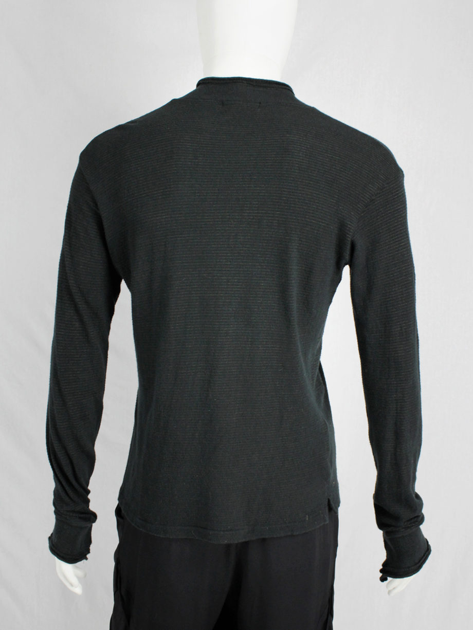 vaniitas vintage Yohji Yamamoto Y’s for men black jumper with deconstructed neckline 1990s 90s 1371