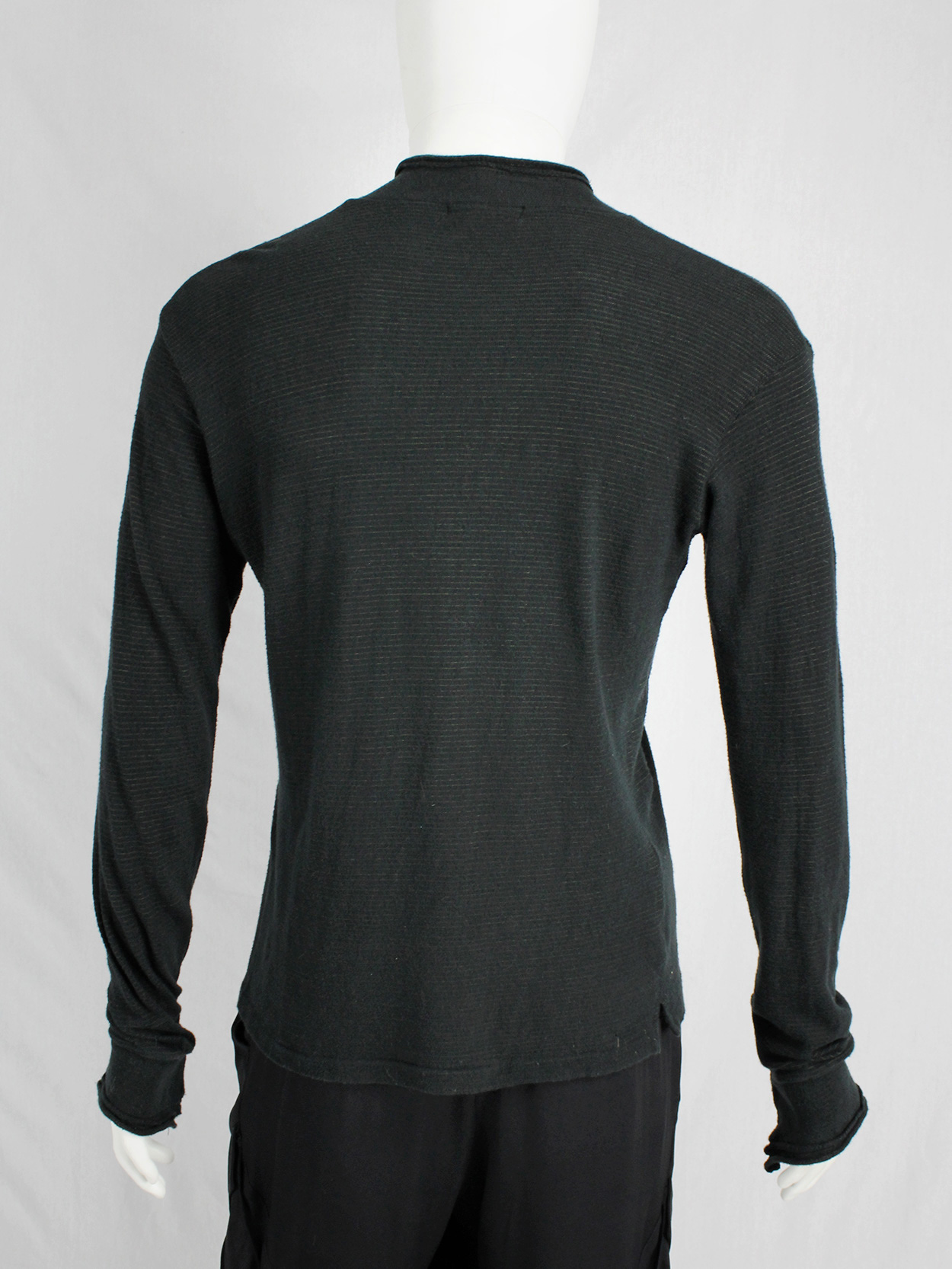 Y's for men black jumper with deconstructed neckline — 1990's - V A N ...