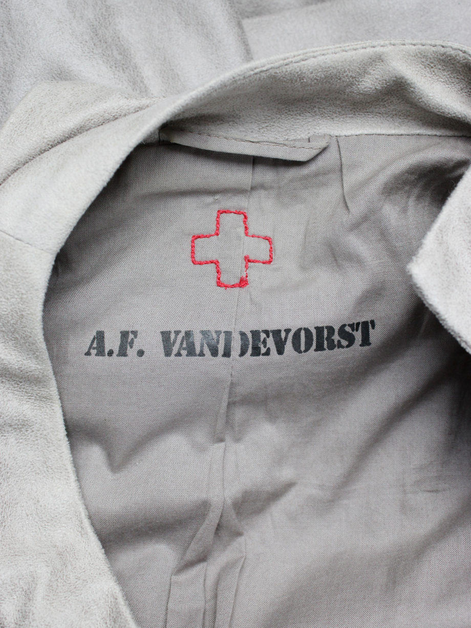 A.F. Vandevorst beige biker jacket with draped sash fall 2010 (12)